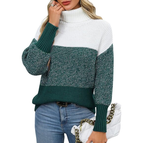 Women´s Acrylic Turtleneck Sweater Size X-Large Casual...
